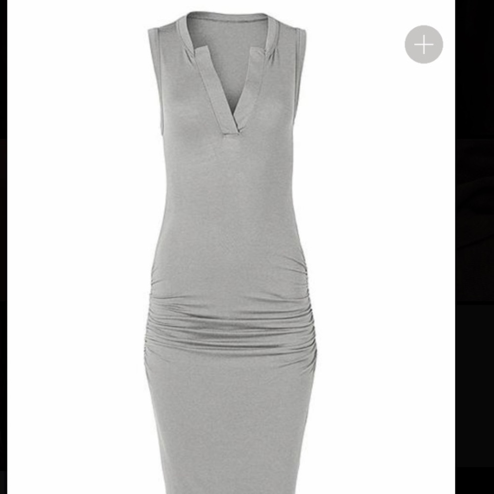 GRAY VENUS CASUAL TANK DRESS- Large